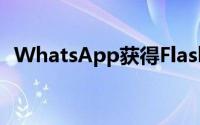 WhatsApp获得Flash呼叫和消息级别报告