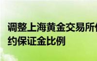 调整上海黄金交易所代理个人交易业务相关合约保证金比例