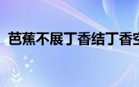 芭蕉不展丁香结丁香空结雨中愁是什么意思