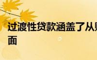 过渡性贷款涵盖了从购房到现状救济的方方面面