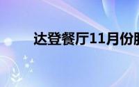 达登餐厅11月份股价上涨超过17%