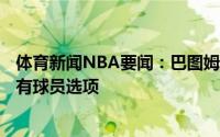 体育新闻NBA要闻：巴图姆合同细节两年约650万美元次年有球员选项