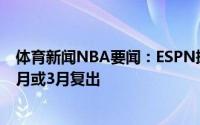 体育新闻NBA要闻：ESPN掘金希望贾马尔-穆雷能在明年2月或3月复出