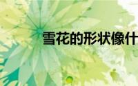 雪花的形状像什么比喻句小学生