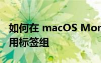 如何在 macOS Monterey 上的 Safari 中使用标签组