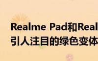 Realme Pad和Realme Book很快就会获得引人注目的绿色变体