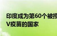 印度成为第60个被授权使用俄罗斯Sputnik V疫苗的国家