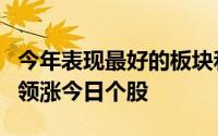 今年表现最好的板块和最重要的板块之一共同领涨今日个股