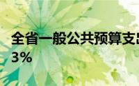 全省一般公共预算支出完成9001.8亿元增长13%