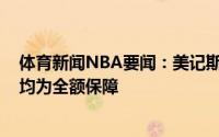 体育新闻NBA要闻：美记斯特林-布朗和独行侠的合同两年均为全额保障