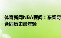 体育新闻NBA要闻：东契奇不满23岁签下总薪水2亿美元的合同历史最年轻