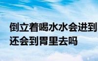 倒立着喝水水会进到胃里边吗 倒立着喝水 水还会到胃里去吗