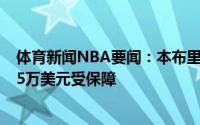 体育新闻NBA要闻：本布里的合同为一年老将底薪其中仅75万美元受保障