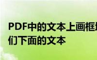 PDF中的文本上画框增加这些框它不会删除它们下面的文本