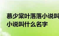 慕少棠叶落落小说叫什么名字 叶落落慕少棠小说叫什么名字