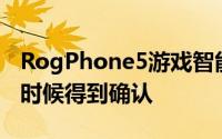 RogPhone5游戏智能手机阵容已于今年早些时候得到确认