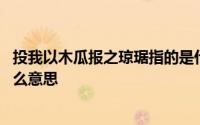 投我以木瓜报之琼琚指的是什么 投我以木瓜报之以琼琚是什么意思