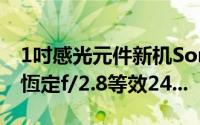 1吋感光元件新机SonyRX10降临20.2MP搭恆定f/2.8等效24...