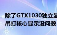 除了GTX1030独立显示NVIDIA还有MX150吊打核心显示没问题