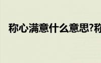 称心满意什么意思?称心满意典故出处介绍