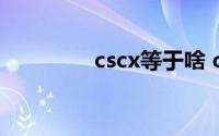 cscx等于啥 cscx等于什么