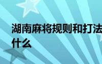 湖南麻将规则和打法详细 麻将规则和打法是什么