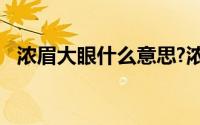 浓眉大眼什么意思?浓眉大眼典故出处介绍