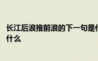 长江后浪推前浪的下一句是什么 长江后浪推前浪的下一句是什么