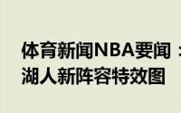 体育新闻NBA要闻：五巨头霍华德社媒晒出湖人新阵容特效图