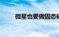 微星也要做固态硬碟了主控无意外