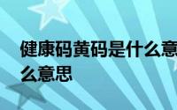 健康码黄码是什么意思广州 健康码黄码是什么意思