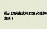 脊灰野病毒或将发生灾难性传播（正确接种脊灰疫苗的注意事项）