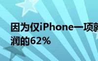 因为仅iPhone一项就占该公司今年收入和利润的62%