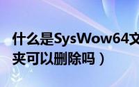 什么是SysWow64文件夹（SysWow64文件夹可以删除吗）