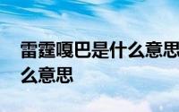 雷霆嘎巴是什么意思网络用语 雷霆嘎巴是什么意思