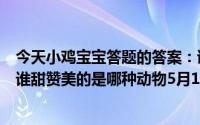 今天小鸡宝宝答题的答案：诗句采得百花成蜜后为谁辛苦为谁甜赞美的是哪种动物5月16日答案最新