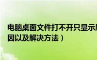 电脑桌面文件打不开只显示属性（电脑桌面文件打不开的原因以及解决方法）