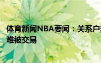 体育新闻NBA要闻：关系户美记小乔丹和三巨头关系密切很难被交易