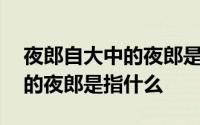 夜郎自大中的夜郎是指什么意思 夜郎自大中的夜郎是指什么