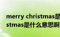 merry christmas是什么意思啊 merry christmas是什么意思啊