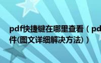 pdf快捷键在哪里查看（pdf文件怎么打开,怎么打开pdf文件(图文详细解决方法)）