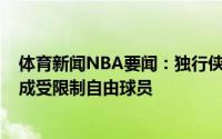 体育新闻NBA要闻：独行侠为内特-希顿提供资质报价后者成受限制自由球员