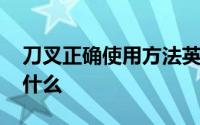 刀叉正确使用方法英文 刀叉正确使用方法是什么