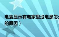 电表显示有电家里没电是怎么回事（电表显示有电家里没电的原因）