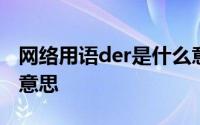 网络用语der是什么意思 网络用语der是什么意思