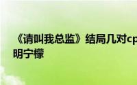 《请叫我总监》结局几对cp都圆满 但是最幸福的不是陆既明宁檬