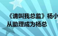 《请叫我总监》杨小扬结局会逆袭 小扬结局从助理成为杨总