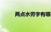 两点水旁字有哪些 两点水打一字