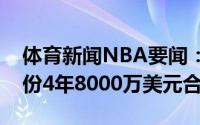 体育新闻NBA要闻：美记霍姆斯正在寻求一份4年8000万美元合同