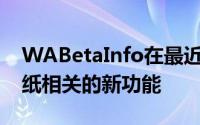 WABetaInfo在最近的Beta版中发现了与墙纸相关的新功能